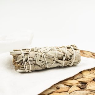 Alternative view of White Sage Smudging Kit with Real Marble Dish