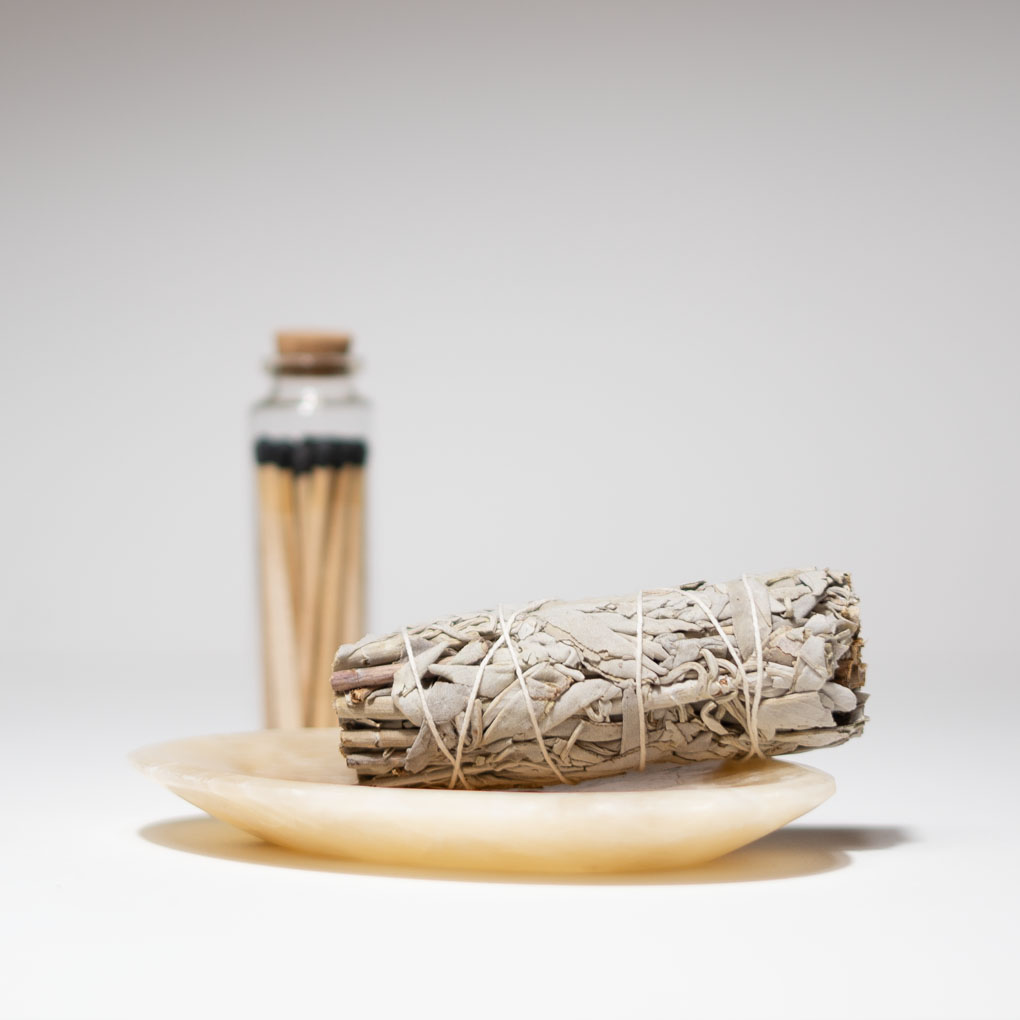 Dragon’s Blood Sage Smudging Kit with Real Marble Dish - Image 8