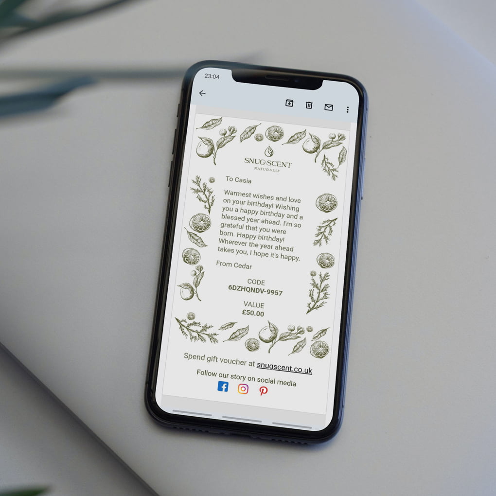 Snug Scent Digital Gift Cards