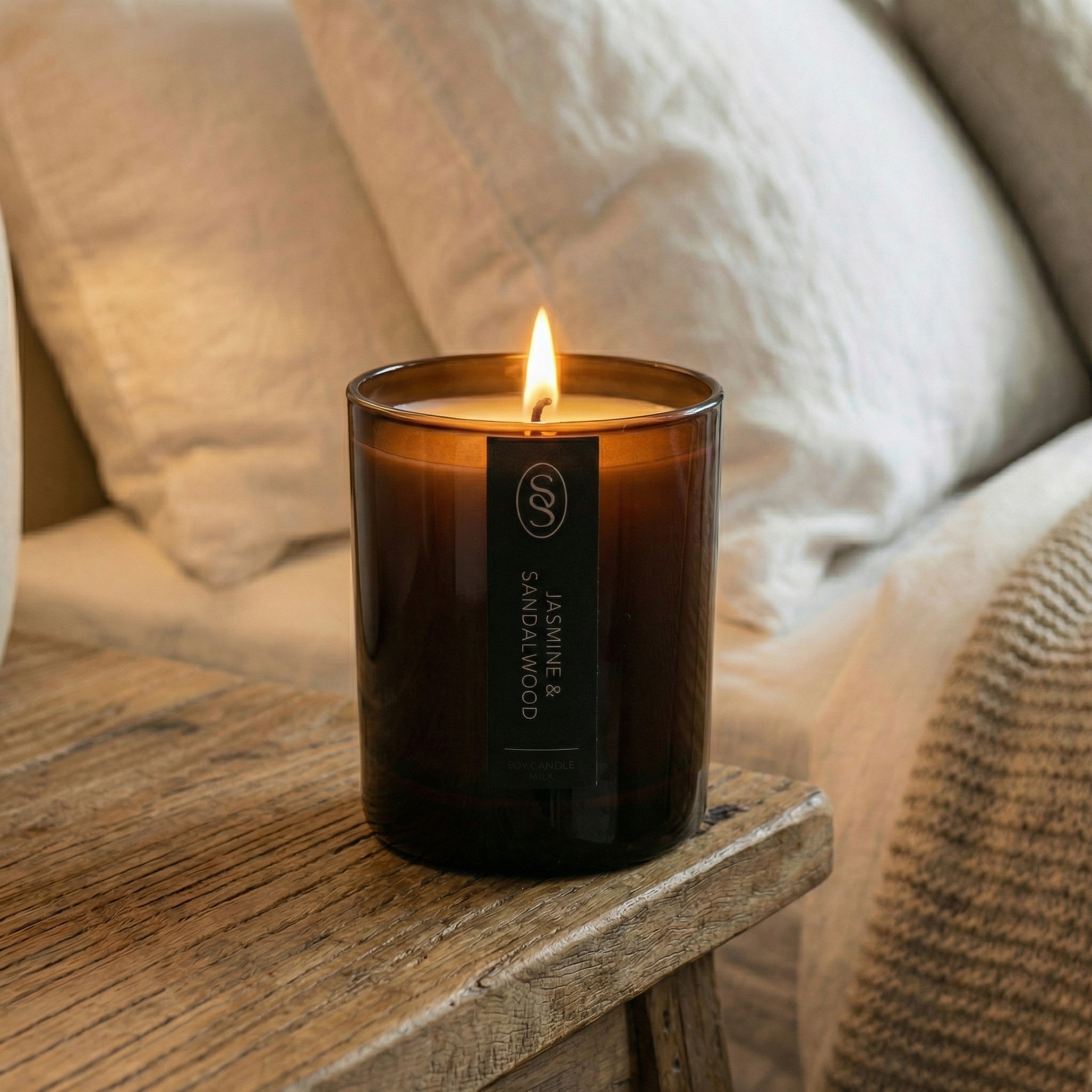Jasmine & Sandalwood Natural Candle - Embracing - Image 5