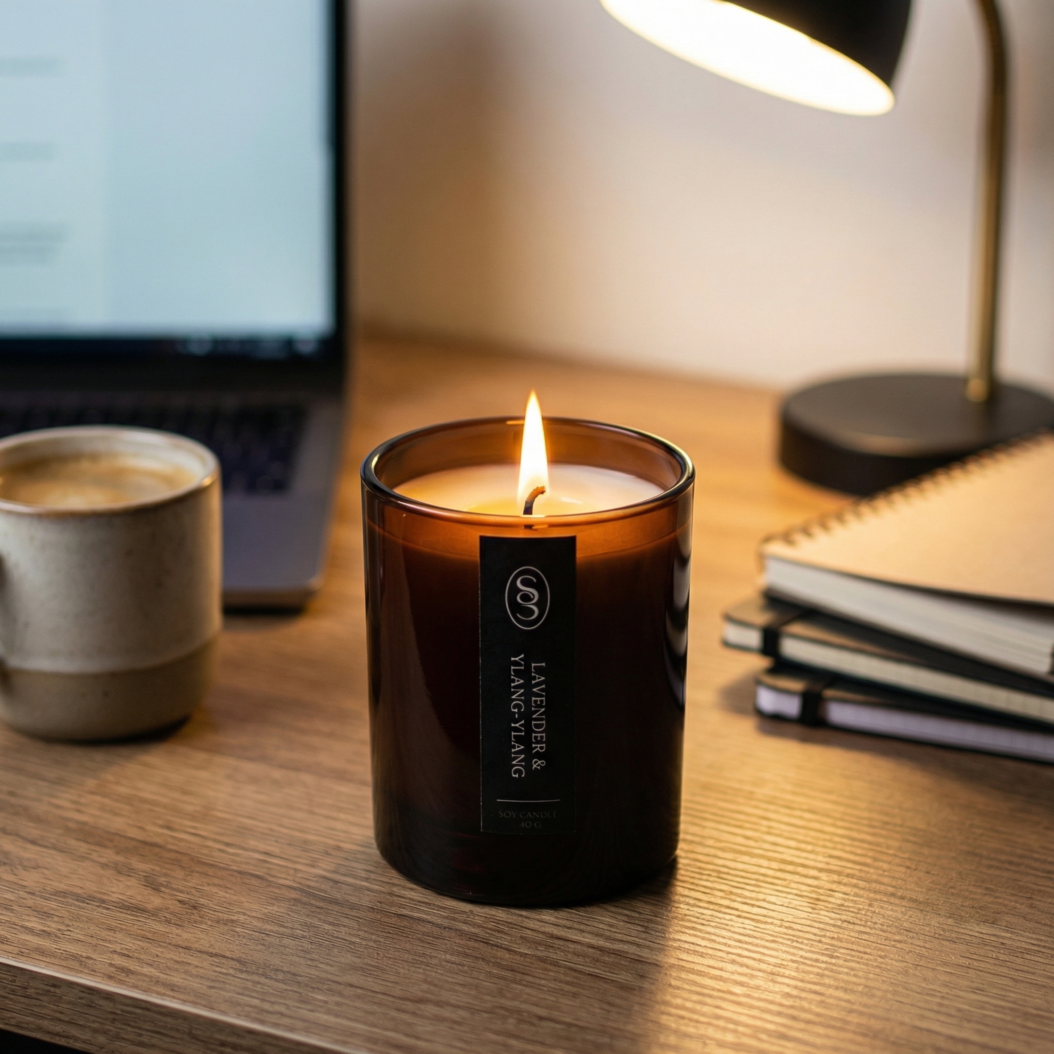 Lavender & Ylang-Ylang Natural Candle - Relieving - Image 5