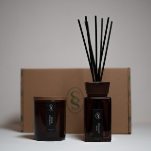 Natural Reed Diffuser & Candle Gift Set - Image 4