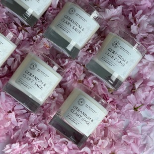 Geranium & Clary Sage Natural Candle - Harmonising - Image 8