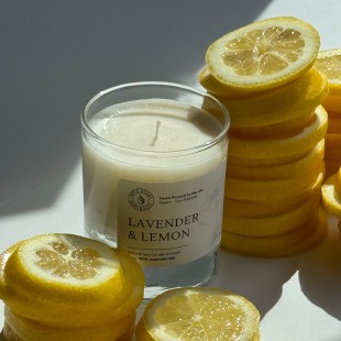 Lavender & Lemon Natural Candle - Soothing - Image 6