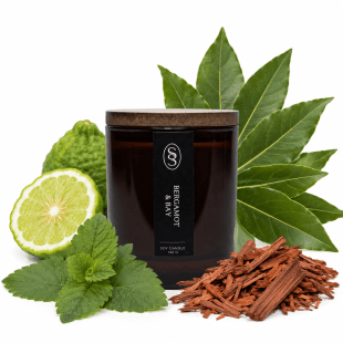 Alternative view of Bergamot & Bay Natural Candle - Grounding