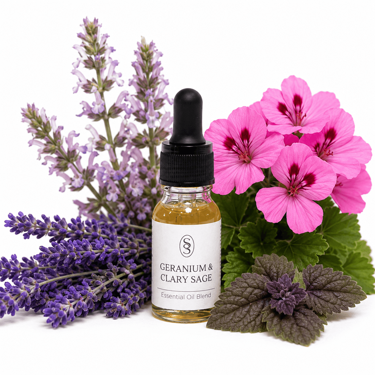Geranium & Clary Sage Essential Oil Blend - Harmonising - Image 2