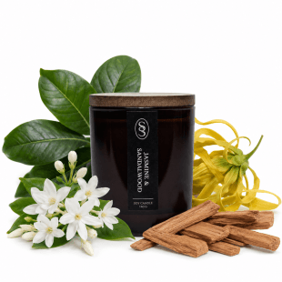 Alternative view of Jasmine & Sandalwood Natural Candle - Embracing