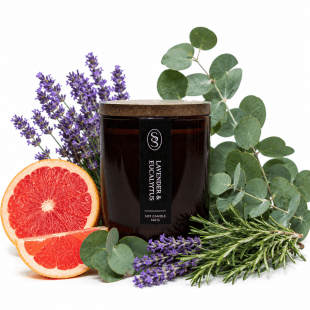 Alternative view of Lavender & Eucalyptus Natural Candle - Relaxing