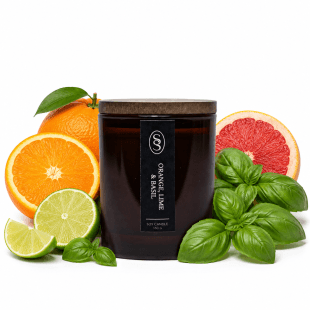Alternative view of Orange, Lime & Basil Natural Candle - Refreshing