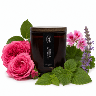 Alternative view of Rose & Patchouli Natural Candle - Balancing
