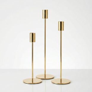 Alternative view of Gold Candle Holders - Set of 3